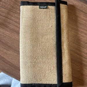 Hemp Canvas Wallet with Black Trim